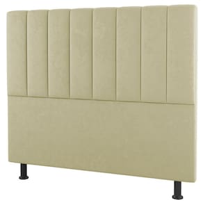 Cabeceira Cama Box Solteiro Cora 90Cm Sintético Bege