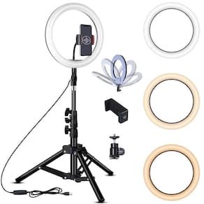 Ring Light Iluminação Regulável Lâmpada + Tripé 2,1M