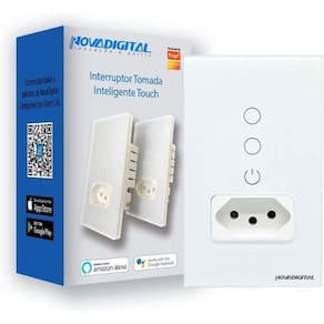 Interruptor 2 Botoes Tomada Inteligente Touch Módulo de automação residencial com Wifi