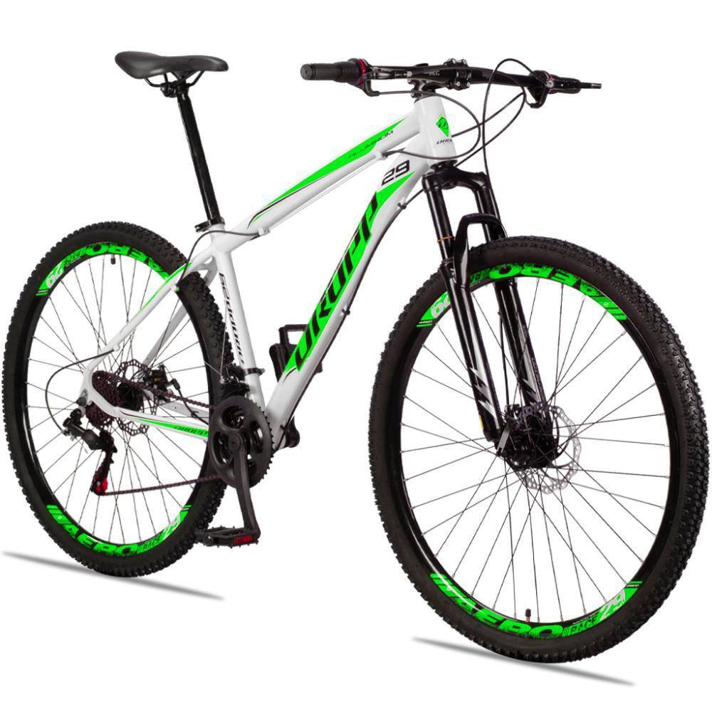 Bicicleta Dropp Aluminum Disc M Aro 29 Susp. Dianteira 21 Marchas - Branco/verde