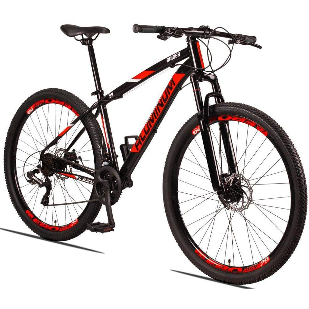 Bicicleta Aluminum Raider 24V Aro 29 Index Freio a Disco