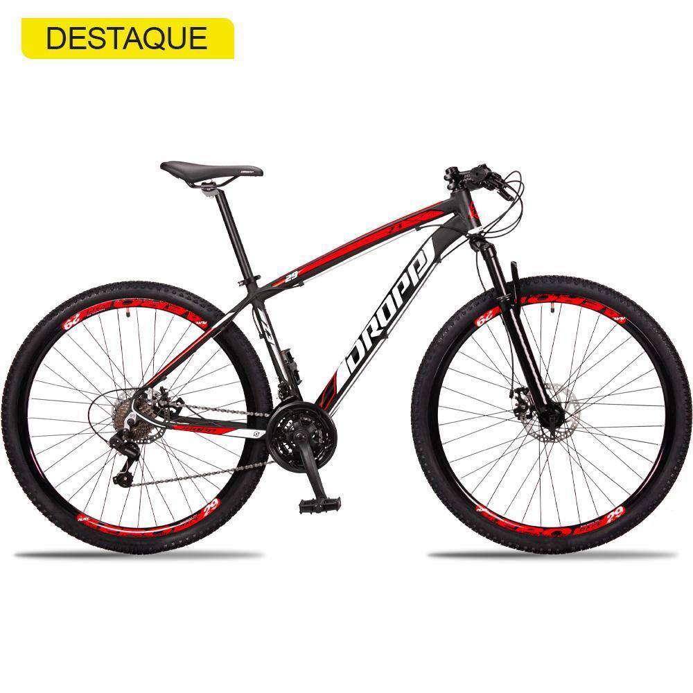 Bicicleta Dropp Z3 Disc H Aro 29 Susp. Dianteira 21 Marchas - Preto/vermelho