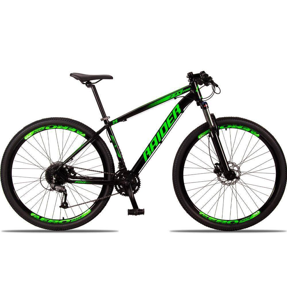 Bicicleta Raider Z3x Disc H Aro 29 Susp. Dianteira 24 Marchas - Preto/verde