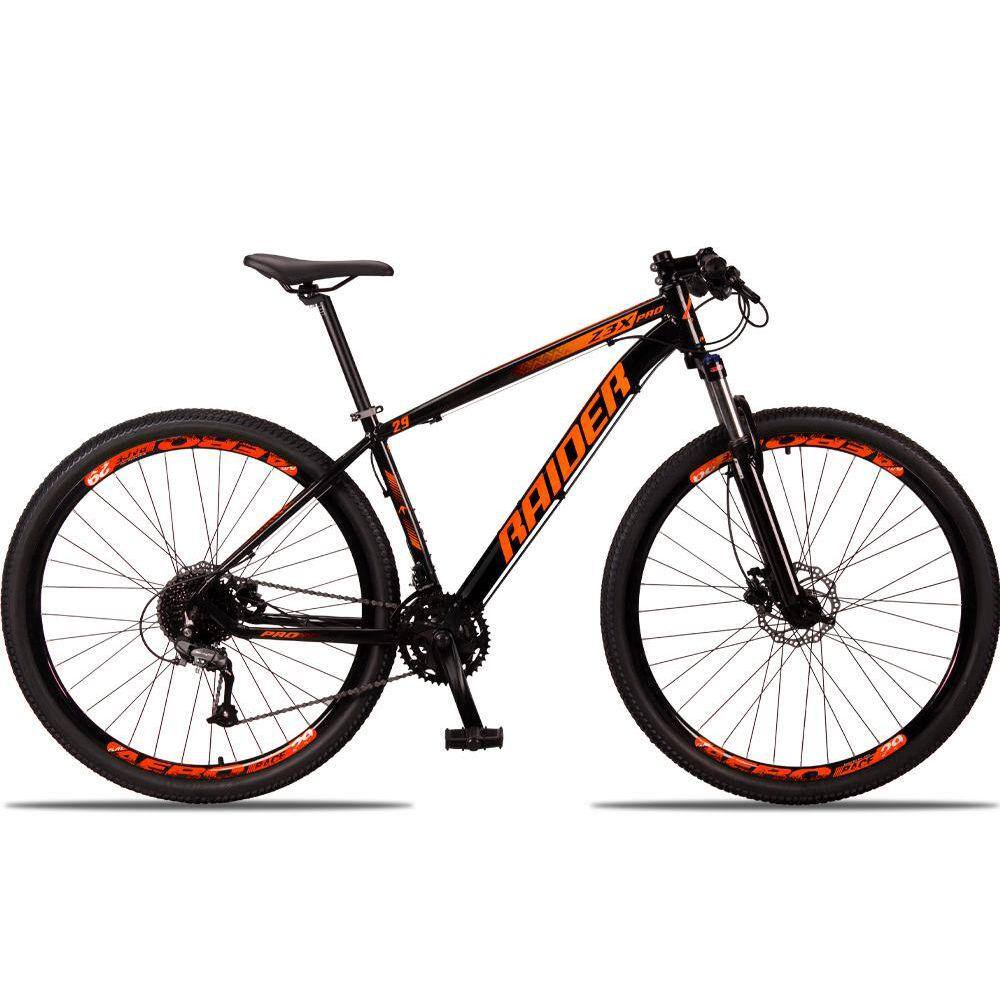Bicicleta Raider Z3x Disc H Aro 29 Susp. Dianteira 24 Marchas - Laranja/preto