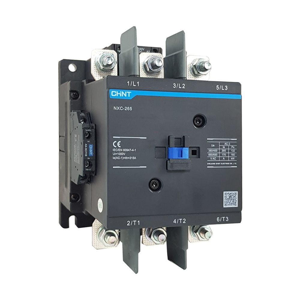 Contator Tripolar | 265A 230Vca/Vcc 2NA+2NF | NXC-265 | Chint