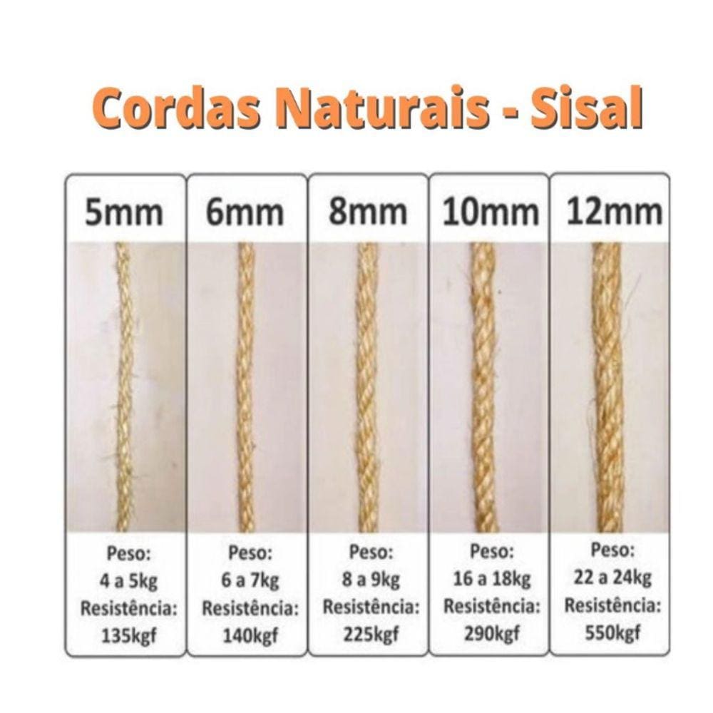 Rolo Corda De Sisal Natural 6mm 134 Metros Arranhador Para Gatos Artesanato Em Geral