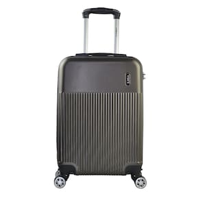 Mala de Bordo Pequena para Viagem Abs Yins 21113 Cadeado Integrado Rodas Duplas 360º Champagne