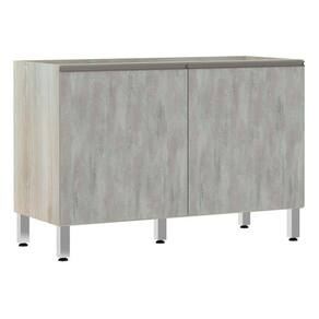 Balcão De Pia Sem Tamp 120cm Luci Legno Crem e Concreto