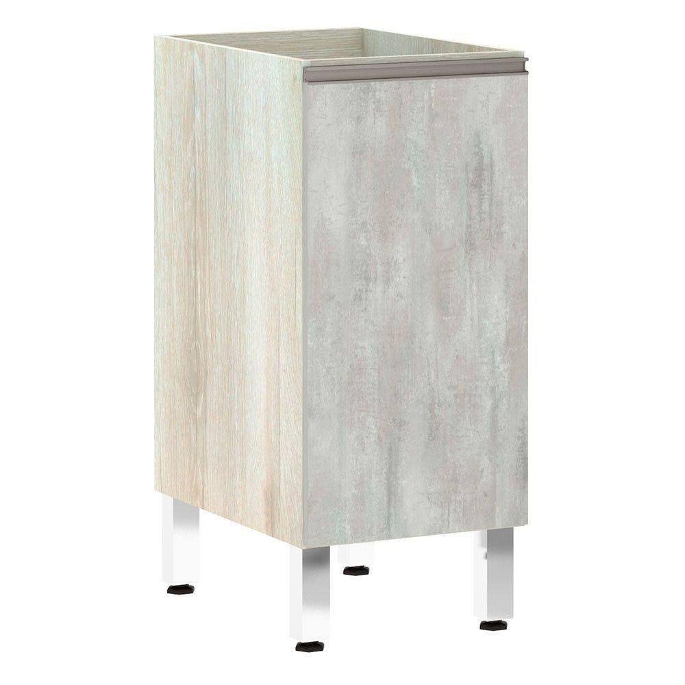 Balcão Sem Tampo 35cm Luci Legno Crem e Concreto
