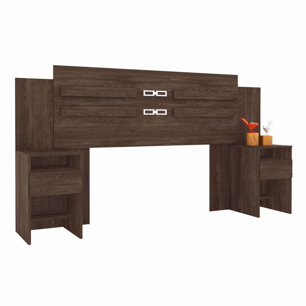 Cabeceira Casal Triunfo 216cm ébano Touch 9590 Demóbile