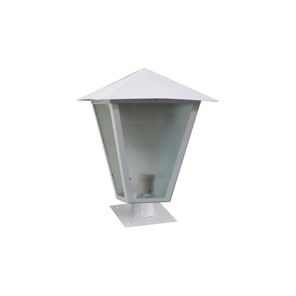 Luminária Imperial de Parafusar no Muro Alumínio Branco 38cm