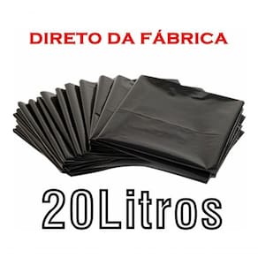 Atacado 500un Saco De Lixo 20L Resistente Preto