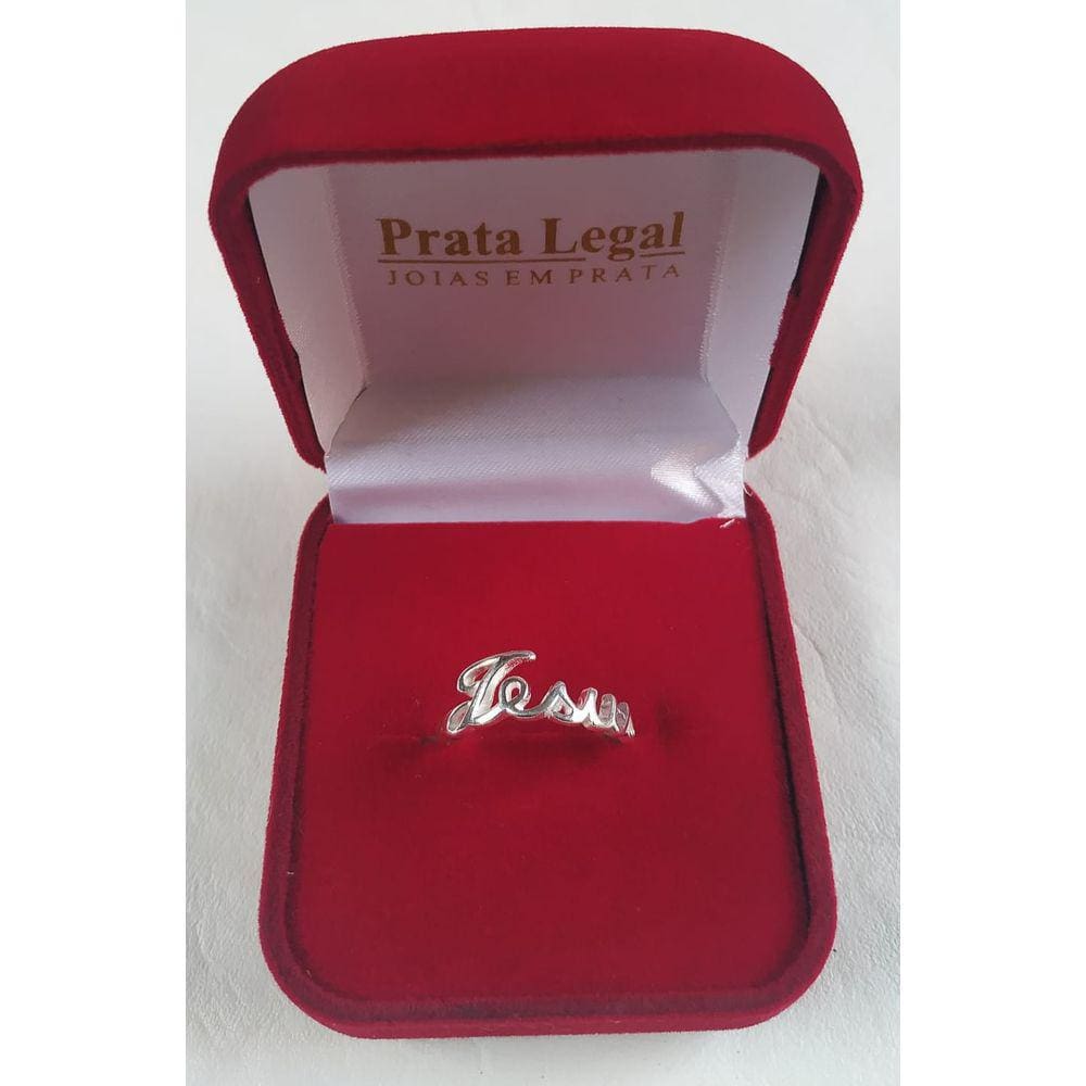 Anel Jesus de Prata 925