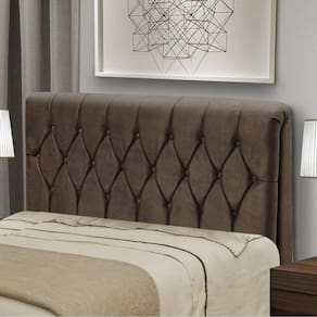 Cabeceira King 195cm Capitone Istambul Dobuê Marrom