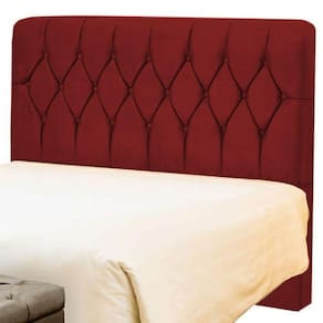 Cabeceira Casal 140cm Capitone Istambul Dobuê Vermelho
