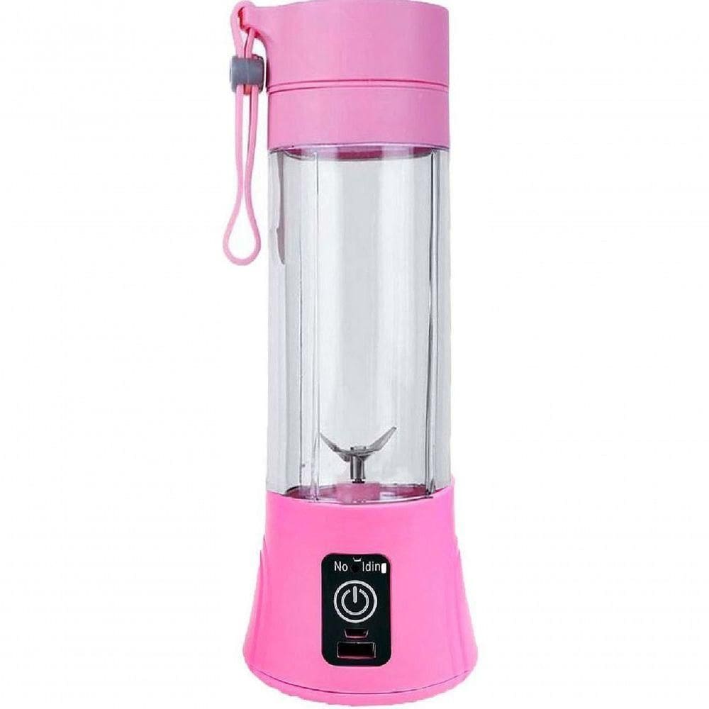 Mini Liquidificador Portátil Elétrico Recarregável Usb Rosa