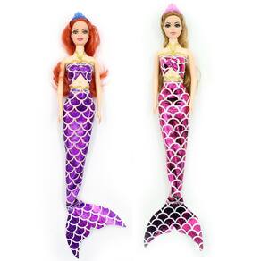 Kit C/ 2 Bonecas Dream Doll Sereia - Rosa (2906A) + Roxa (2906B)