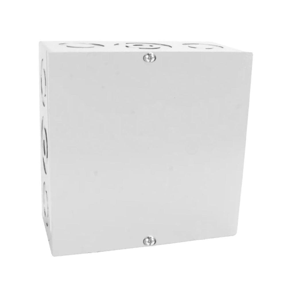 Caixa de Passagem Sobrepor 200x200mm Branca Metal IP-44 Gomes