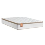Colchão Casal Molas Ensacadas Real 138x188x27cm Branco / Bege - Suporta até 130Kg Por Pessoa