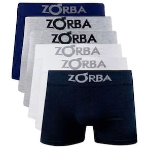 Kit 6 Cuecas Boxer Em Algodão Adulto ZORBA