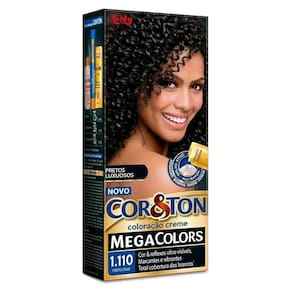 Tintura Creme Cor & Ton Megacolors Preto Onix 1.110
