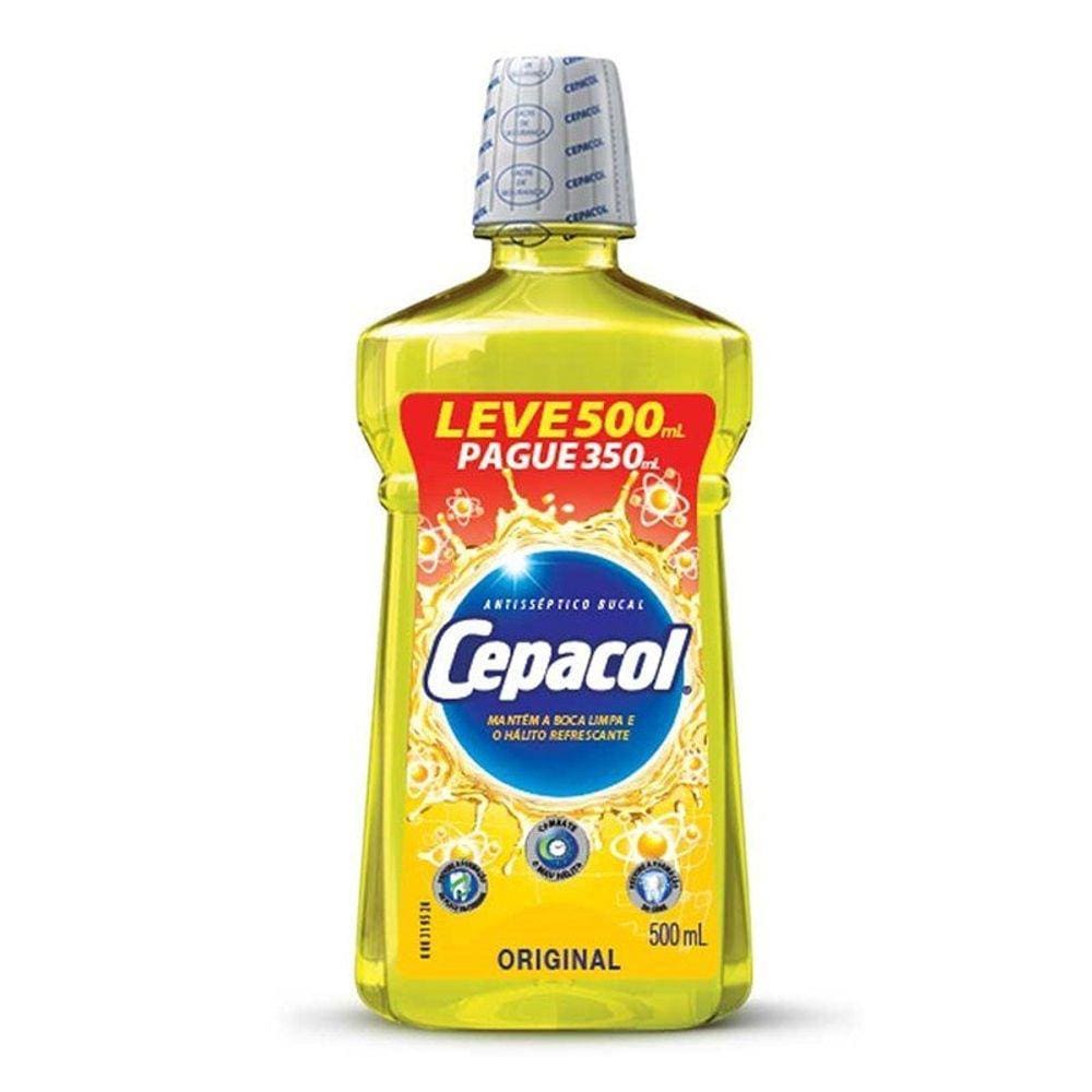 Antisséptico Bucal Cepacol Tradicional Leve 500ml Pague 350ml