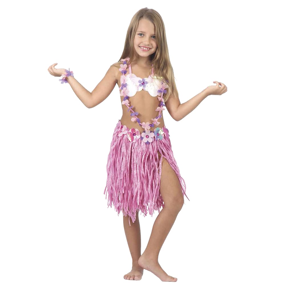 Fantasia Carnaval Menina Havaiana Infantil + Colar Pulseira