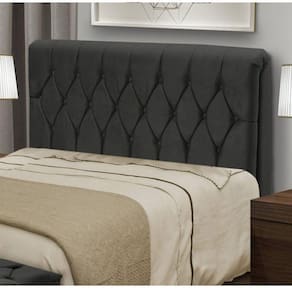 Cabeceira King 195cm Capitone Istambul Dobuê Preto