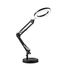 Abajur Led MBLED Ring Light Bivolt 3000K Luz Amarela Preto