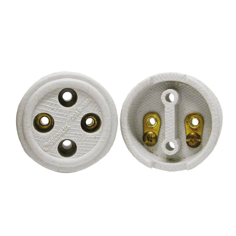 Tomada Porcelana Externa 2 Polos 20A Decorlux