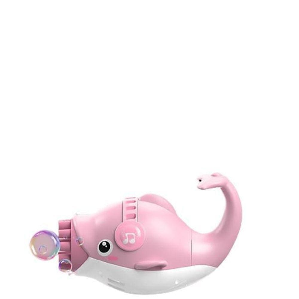 Golfinho Bolhudo Lança Bolhas Sabão Criança Infantil Rosa 3