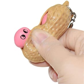 Chaveiro Amendoim Anti Stress Apertar Silicone Sensorial