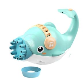 Golfinho Bolhudo Lança Bolhas Sabão Criança Infantil Azul 4
