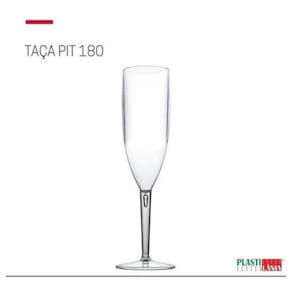 Taça De Champagne 180Ml - Acrílico- Kit Com 20 Uni