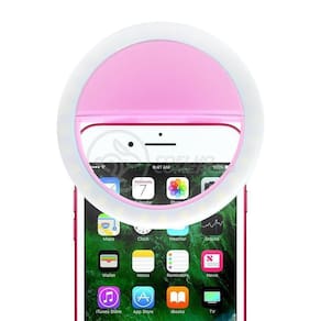 Anel De Luz Selfie Mini Ring Light Android E Ios - Rosa