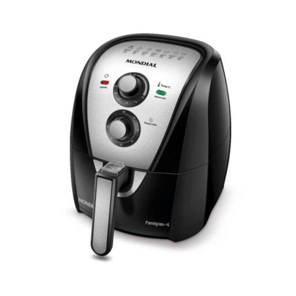 Imagem fritadeira sem oleo air fryer mondial family naf 03i 4l preto e