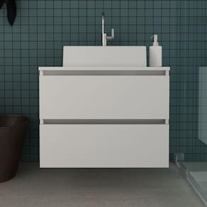 Balcão Suspenso 60 Cm Sem Cuba 2 Gavetas Branco