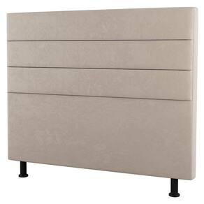 Cabeceira Casal King Size Malik 195cm Suede Bege
