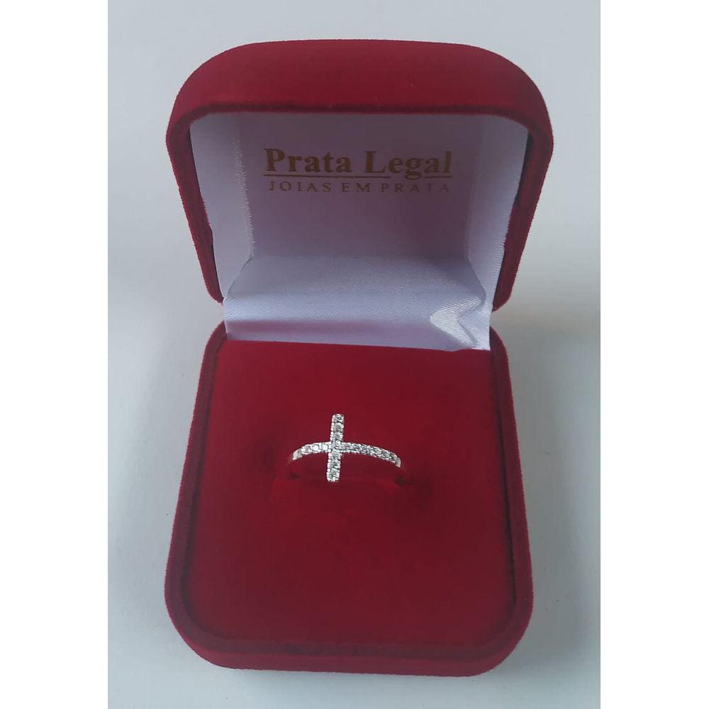 Anel Cruz de Prata 925
