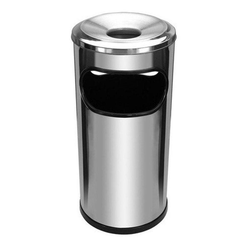 Cinzeiro Lixeira Em Aço Inox Com Aro Em Aluminio Jsn