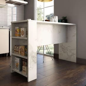 Bancada Mesa Gourmet Para Cozinha 150cm X 97cm Marmore Bp