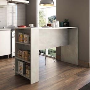 Bancada Mesa Gourmet Para Cozinha 150cm X 97cm Concreto