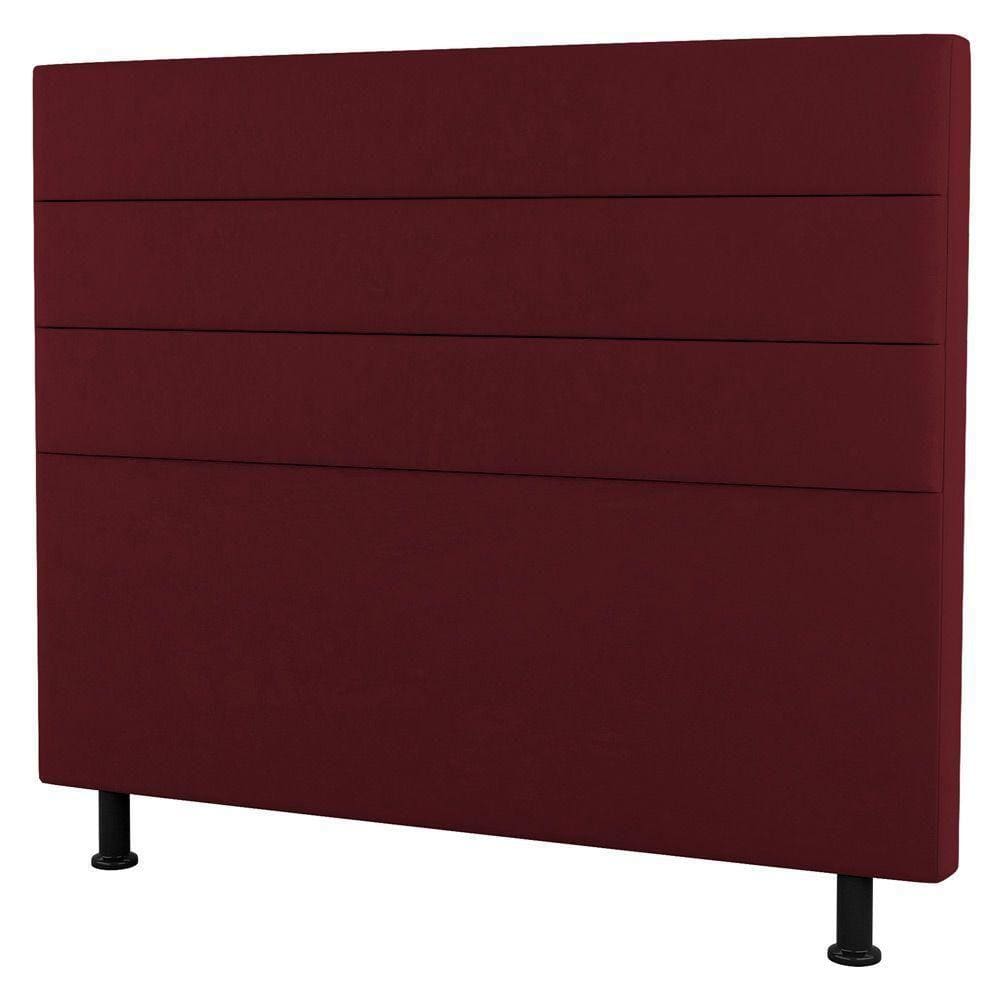 Cabeceira Casal King Size Malik 195cm Suede Bordô