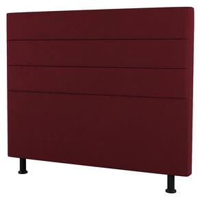 Cabeceira Casal Queen Size Malik 160cm Suede Bordô