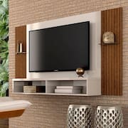 Painel Para Tv 43" Alasca Com Nicho Off/fr Ripado - Móveis Arapongas