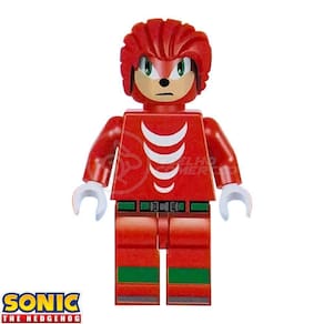 Boneco Vinil Super Sonic Vermelho Knuckles Articulado