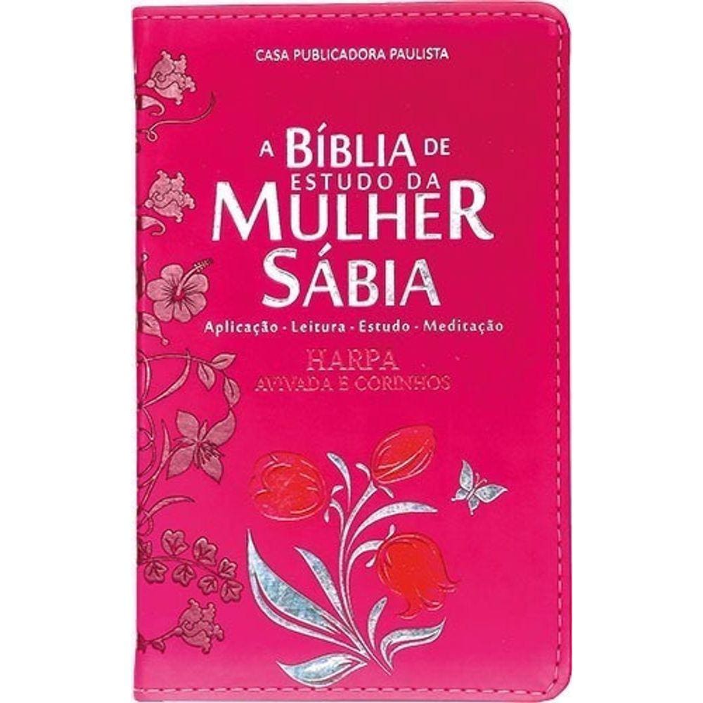 Bíblia Sagrada Pentecostal Evangélica Com Harpas Coros Estudo Mulher Super Luxo