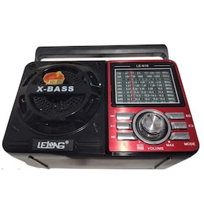 Rádio portátil analógico com bateria recarregável USB