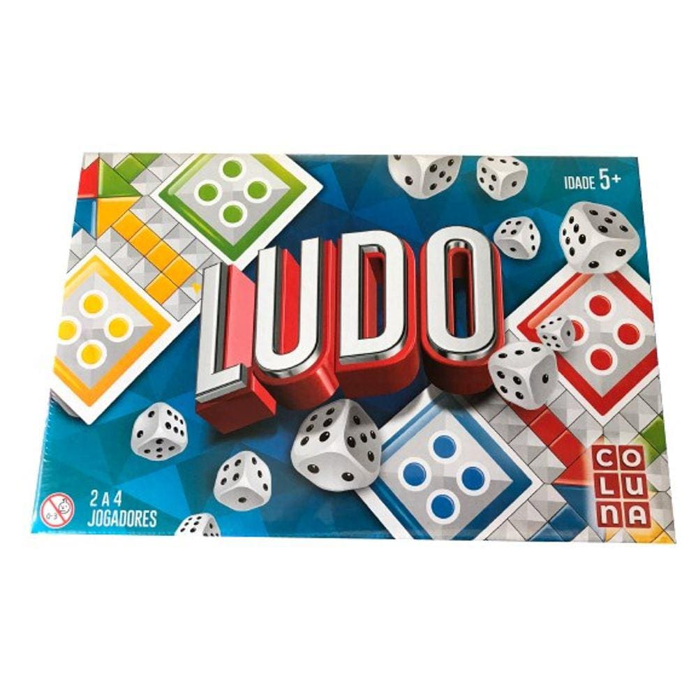 Jogo Ludo Tabuleiro + dado Brinquedo Infantil Coluna 2201 Diversão