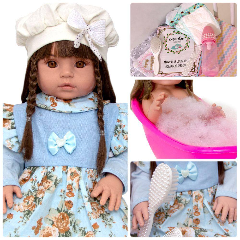 Kit Roupa Boneca Bebê Reborn Menina